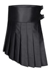 Herren Asymmetrischer Rock mit vertikalen Falten und Gürteldetails | Regnes Fetish Planet