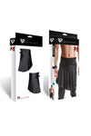 Herren Asymmetrischer Rock mit vertikalen Falten und Gürteldetails | Regnes Fetish Planet