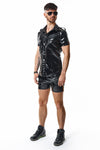 Military Hemd aus Lack-Optik mit LGBTQ+ Details | Regnes Fetish Planet