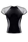 PVC Mesh T-Shirt mit Regenbogen-Patch für Herren | Regnes Fetish Planet
