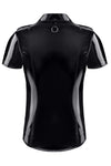 Herren Military PVC Hemd Slim Fit mit Druckknöpfen | Regnes Fetish Planet