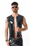 Herren Weste mit Reißverschluss und vertikalen Nähten | Regnes Fetish Planet