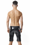 Herren PVC Shorts mit Metallring und Gürtelschlaufen | Regnes Fetish Planet