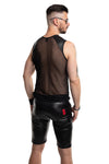 Schwarze verführerische Wetlook Shorts mit markanten Reißverschlussdetails | Regnes Fetish Planet