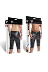 Schwarze verführerische Wetlook Shorts mit markanten Reißverschlussdetails | Regnes Fetish Planet