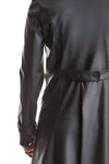 Herren Kunstleder Mantel mit Revers und Taillenbetonung | Regnes Fetish Planet