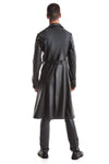 Herren Kunstleder Mantel mit Revers und Taillenbetonung | Regnes Fetish Planet
