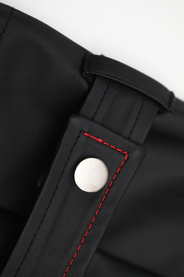 Herren Kunstleder Mantel mit Revers und Taillenbetonung | Regnes Fetish Planet