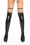 Wetlook-Strümpfe mit Metallnieten und elegantem Design | 7Heaven