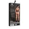 Schwarzer eleganter Fashion Body mit modernem gekreuzten Ausschnitt von Le Désir by Shots – Ansicht 10