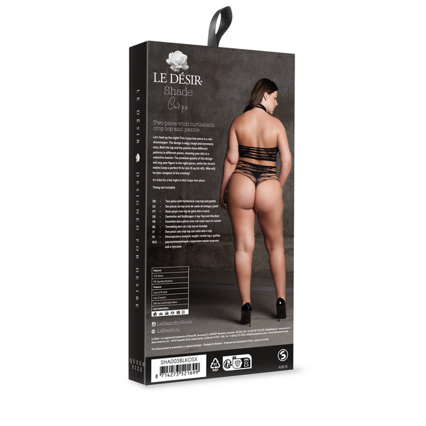 Schwarzes aufregendes zweiteiliges Dessous Set für verlockende Nächte von Le Désir by Shots – Ansicht 10
