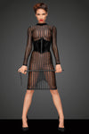 Sexy Klassisches Kleid aus weichem und elastischen Tüll schwarz_88772.jpg