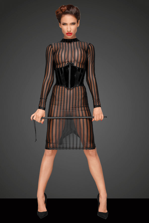 Sexy Klassisches Kleid aus weichem und elastischen Tüll schwarz_88772.jpg