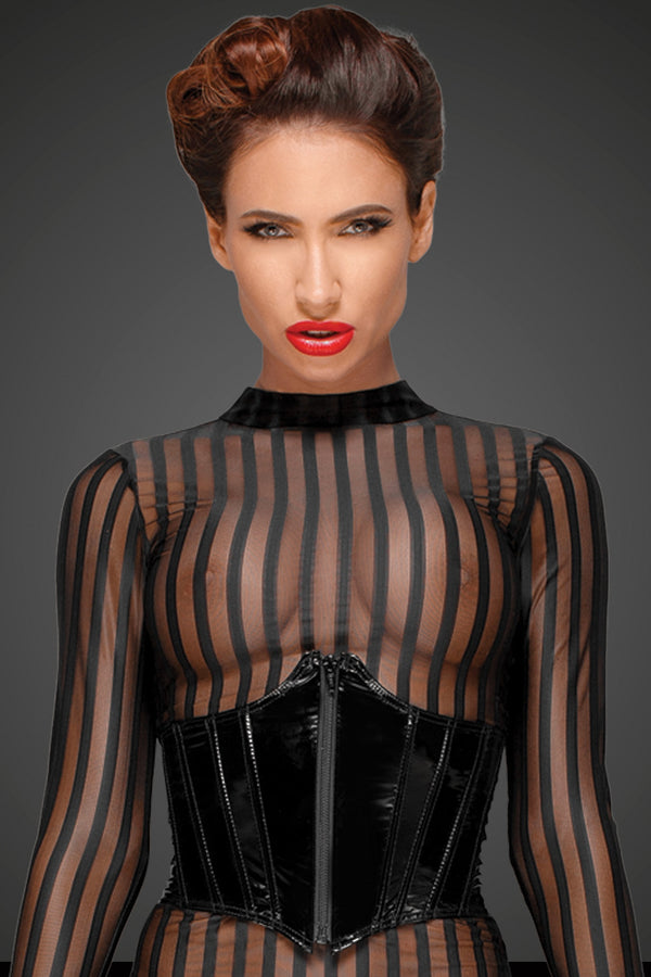Sexy Klassisches Kleid aus weichem und elastischen Tüll schwarz_88773.jpg
