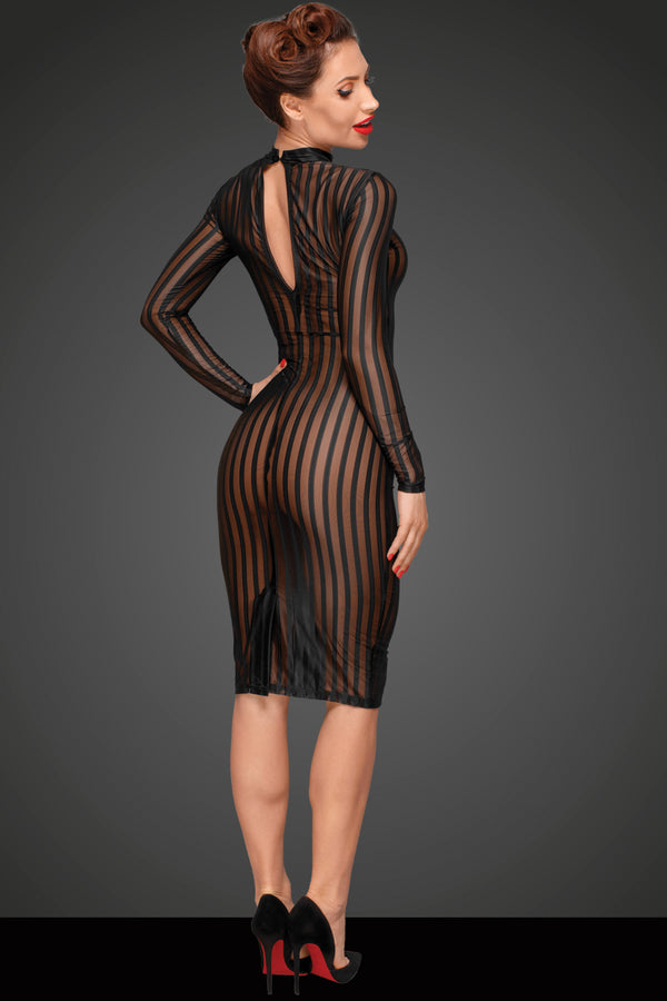 Sexy Klassisches Kleid aus weichem und elastischen Tüll schwarz_88774.jpg