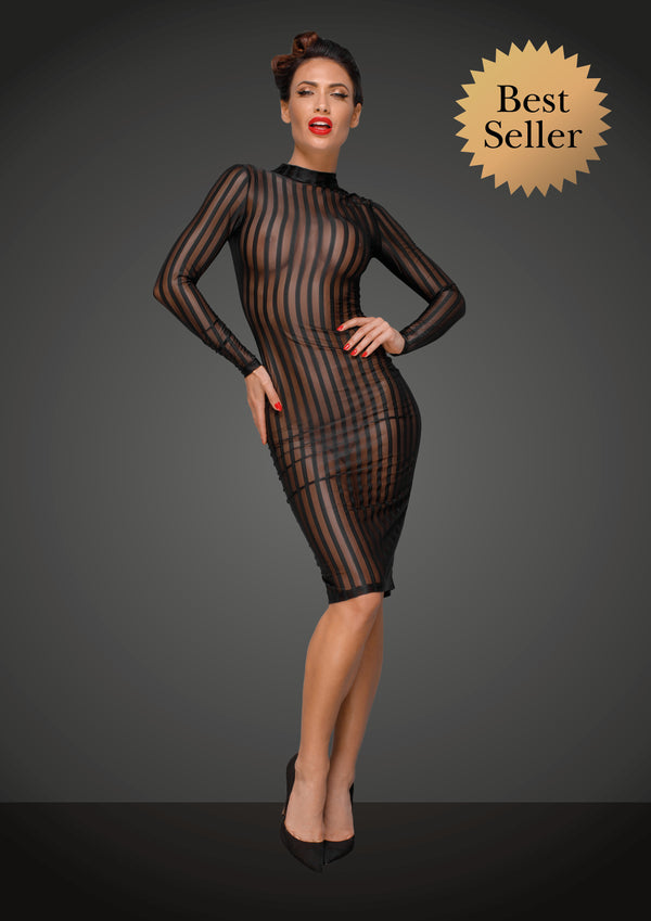 Sexy Klassisches Kleid aus weichem und elastischen Tüll schwarz_88775.jpg