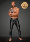 Sexy Powerwetlook Herrenhose mit dekorativen PVC Zierfalten und Gesäßtaschen Style schwarz_88903.jpg