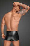 Sexy Powerwetlook Shorts mit dekorativen PVC Zierfalten schwarz_88909.jpg