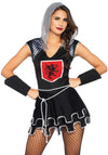 Kostüm - Sexy Ritter schwarz grau | Leg Avenue