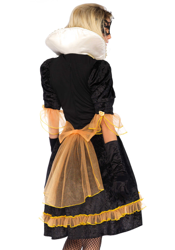 Kostüm - Ballkleid schwarz weiss gold | Leg Avenue