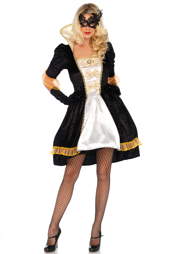 Kostüm - Ballkleid schwarz weiss gold | Leg Avenue