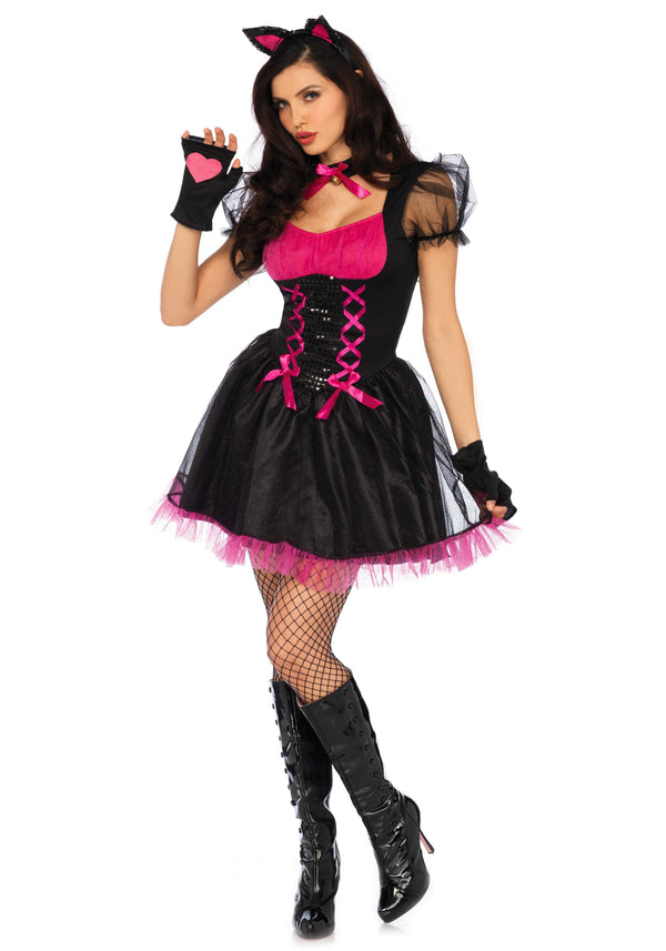 Kostüm - E-Girl Katzen Kostüm schwarz pink | Leg Avenue