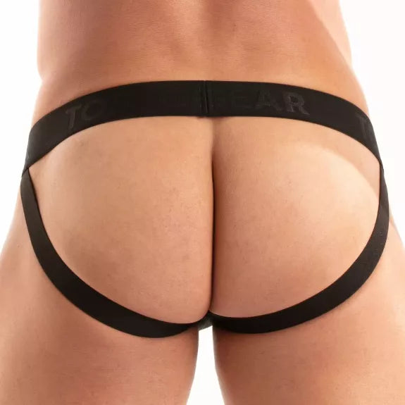 Jockstrap Herren Schwarz - Weicher Baumwollkomfort mit Jacquard-Bund | TOF Paris