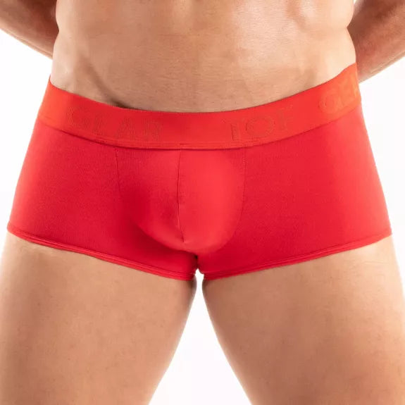 Boxershorts Herren - Weicher Baumwollmix mit Satin-Bund, Rot | TOF Paris