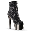 ADORE-1008SQ Plateau Stiefeletten Schwarz | Pleaser