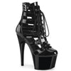 ADORE-1013MST Plateau Stiefeletten - Schwarz Lack | Pleaser
