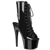 ADORE-1016 Plateau Stiefeletten - Schwarz Lack | Pleaser