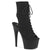 ADORE-1016 Plateau Peeptoe Stiefeletten Schwarz Velour | Pleaser