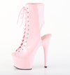 ADORE-1016 Plateau Peeptoe Stiefeletten Rosa Lack | Pleaser