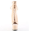 ADORE-1016 Plateau Peeptoe Stiefeletten Beige Lack | Pleaser