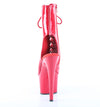 ADORE-1016 Plateau Peeptoe Stiefeletten Rot Lack | Pleaser