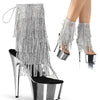 ADORE-1017RSF Plateau Stiefeletten Silber | Pleaser
