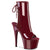 ADORE-1018 Plateau Peeptoe Stiefeletten Dunkel Rot | Pleaser