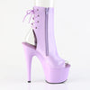 ADORE-1018 Plateau Peeptoe Stiefeletten Violett Lack | Pleaser
