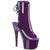 ADORE-1018 Plateau Peeptoe Stiefeletten Dunkel Lila Lack | Pleaser