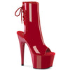 ADORE-1018 Plateau Peeptoe Stiefeletten Rot Lack | Pleaser