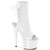 ADORE-1018 Plateau Peeptoe Stiefeletten Weiß Lack | Pleaser