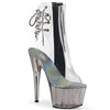 ADORE-1018CT Plateau Stiefeletten Transparent/Rauchschwarz | Pleaser