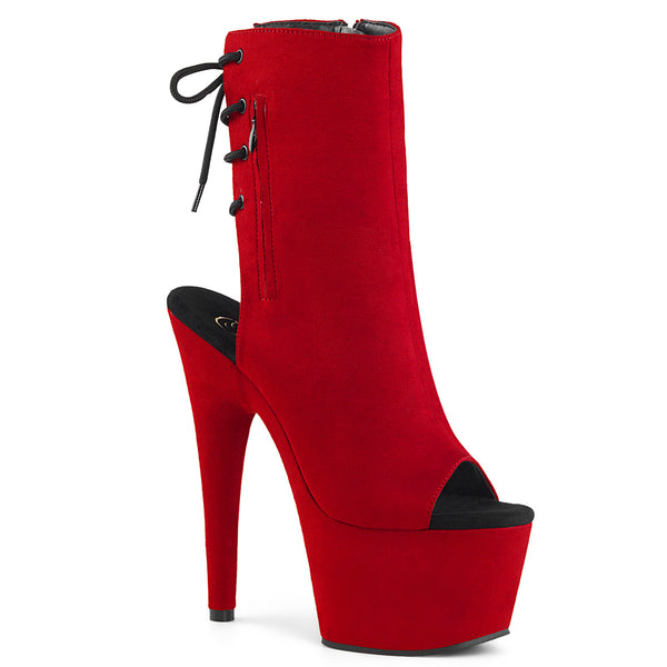 ADORE-1018FS Plateau Stiefeletten Rot Matt von Pleaser