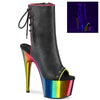 ADORE-1018RC-02 Plateau Stiefeletten - Regenbogen | Pleaser