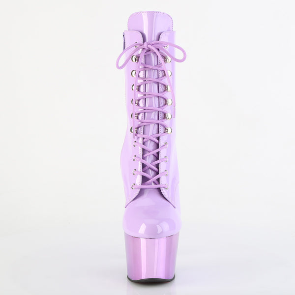 ADORE-1020 Plateau Stiefeletten Violett Chrome | Pleaser