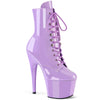 ADORE-1020 Plateau Stiefeletten - Violett Lack | Pleaser