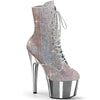 ADORE-1020CHRS Plateau Stiefeletten - Glitzersteine | Pleaser