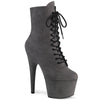 ADORE-1020FS Plateau Stiefeletten - Grau | Pleaser