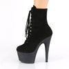 ADORE-1020FSMG Plateau Stiefeletten - Schwarz | Pleaser