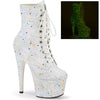 ADORE-1020GDLG Plateau Stiefeletten - Weiß UV | Pleaser